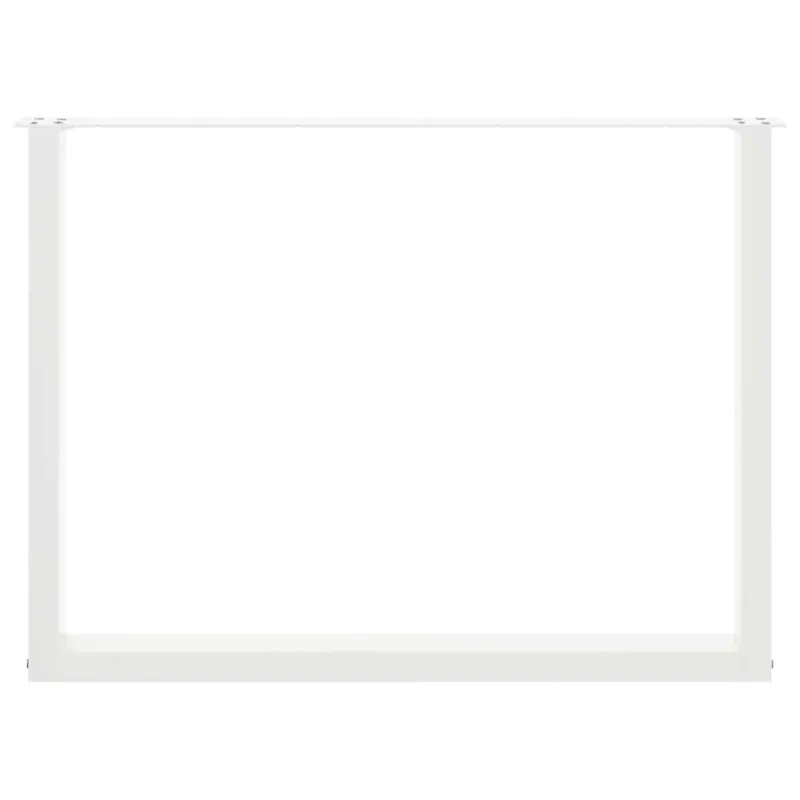 Valgomojo stalo kojelės, 2 vnt., baltos, 100x(72-73) cm, plienas, U formos