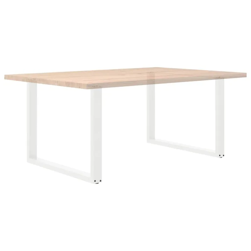 Valgomojo stalo kojelės, 2 vnt., baltos, 100x(72-73) cm, plienas, U formos