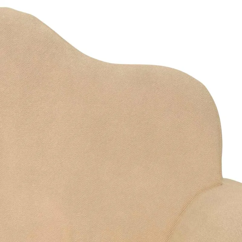 Dvivietė vaikiška sofa, kreminės spalvos, minkštas pliušas