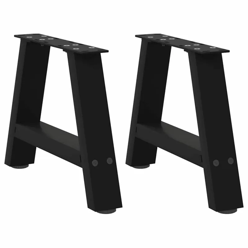 Kavos staliuko kojelės, A formos, 2 vnt., juodos, 50x(30-31) cm, plienas