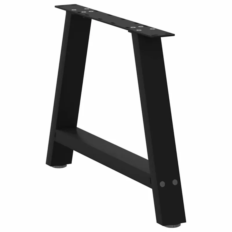 Kavos staliuko kojelės, A formos, 2 vnt., juodos, 70x(42-43) cm, plienas