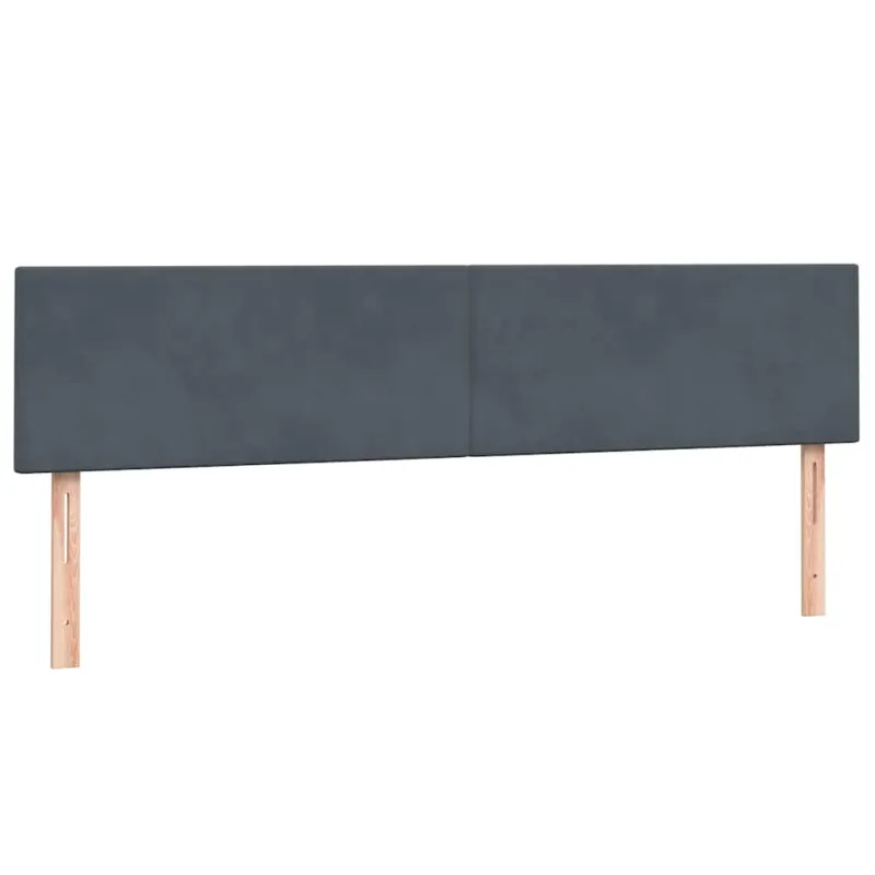 Lova su spyruoklėmis ir čiužiniu, pilka, 180x210 cm, aksomas