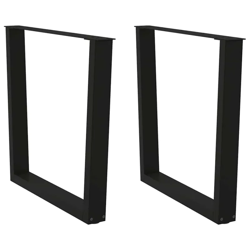 Valgomojo stalo kojelės, V formos, 2 vnt., juodos, 80x(72-73,3) cm, plienas