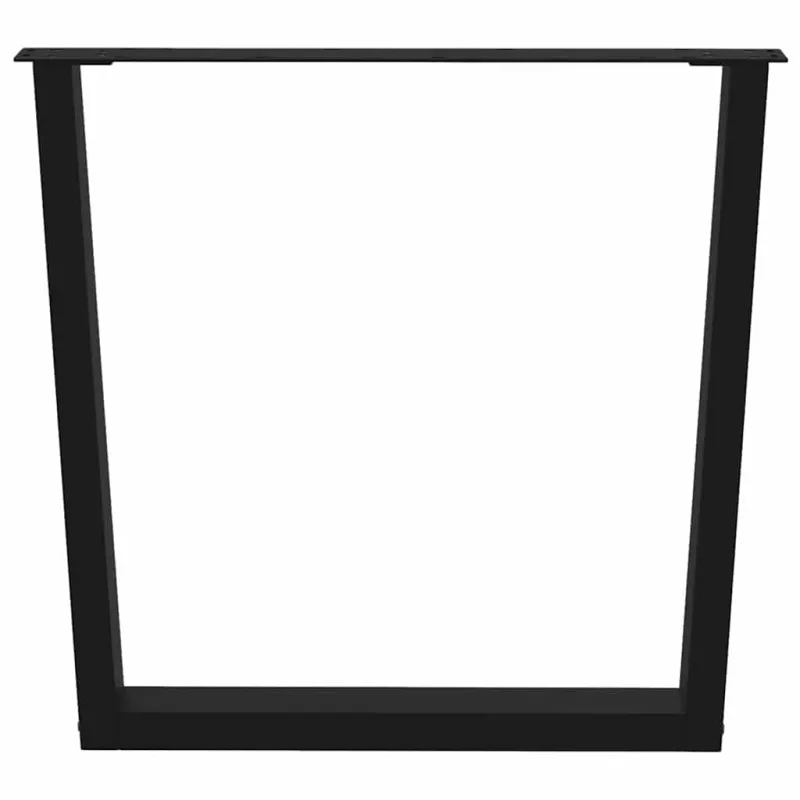 Valgomojo stalo kojelės, V formos, 2 vnt., juodos, 80x(72-73,3) cm, plienas