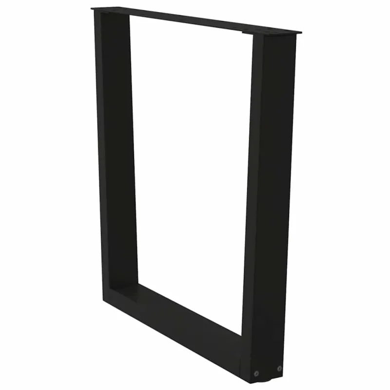 Valgomojo stalo kojelės, V formos, 2 vnt., juodos, 80x(72-73,3) cm, plienas