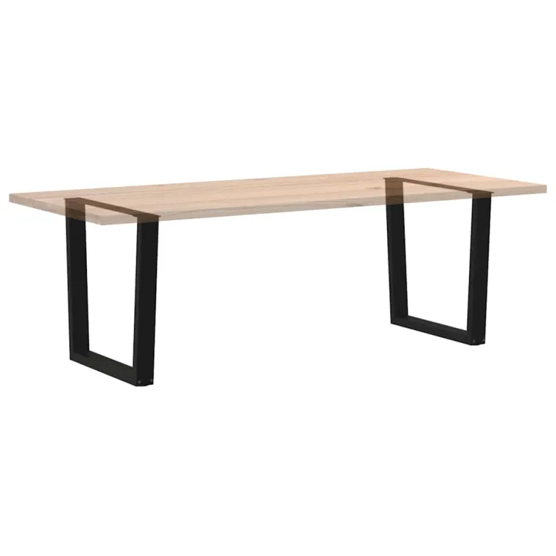 Valgomojo stalo kojelės, V formos, 2 vnt., juodos, 80x(72-73,3) cm, plienas