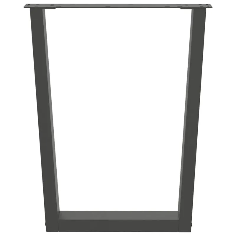 Valgomojo stalo kojos, V formos, 3 vnt., antracito spalvos, 70x(72-73,3) cm, plienas