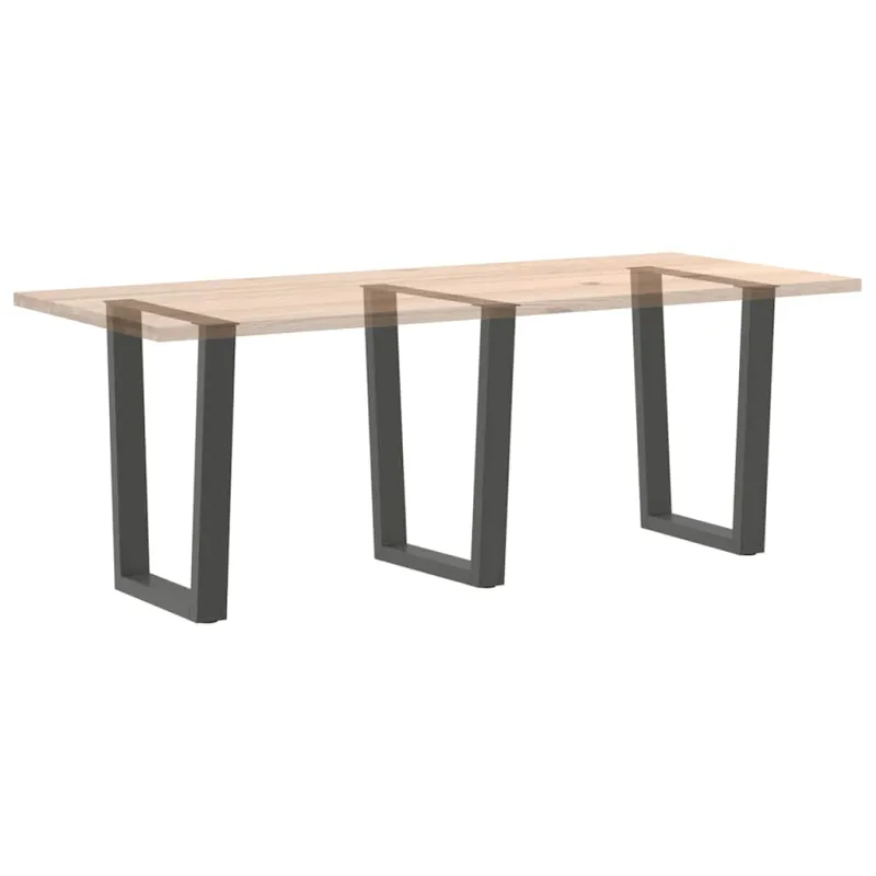 Valgomojo stalo kojos, V formos, 3 vnt., antracito spalvos, 70x(72-73,3) cm, plienas