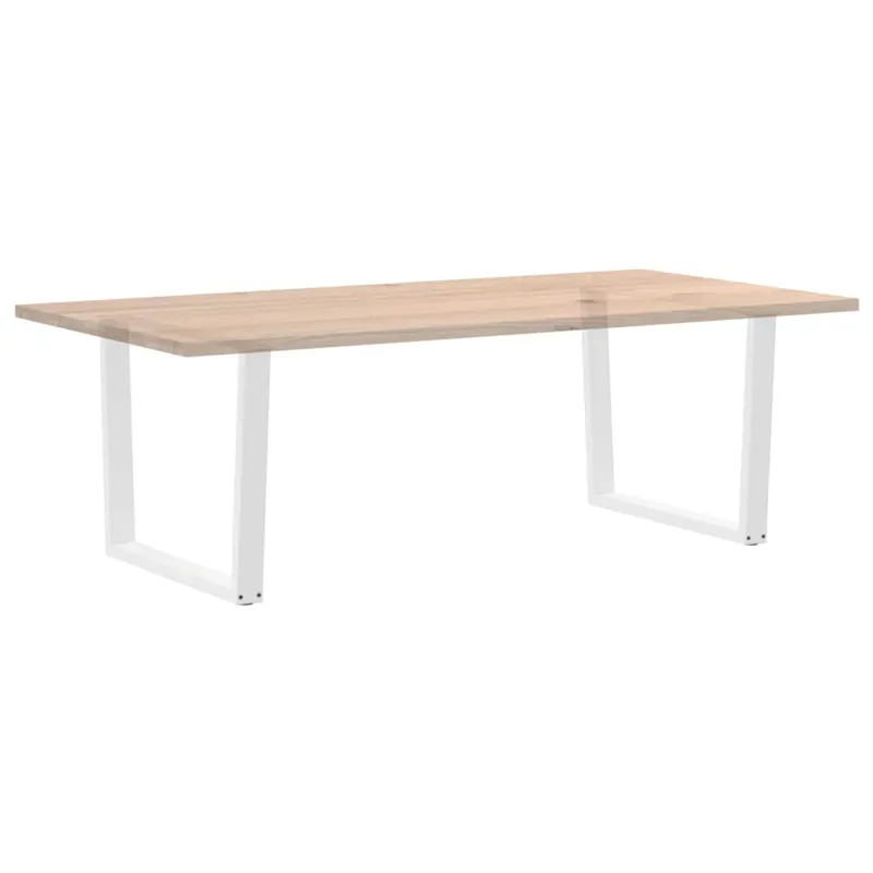 Valgomojo stalo kojelės, V formos, 2 vnt., baltos, 100x(72-73,3) cm, plienas