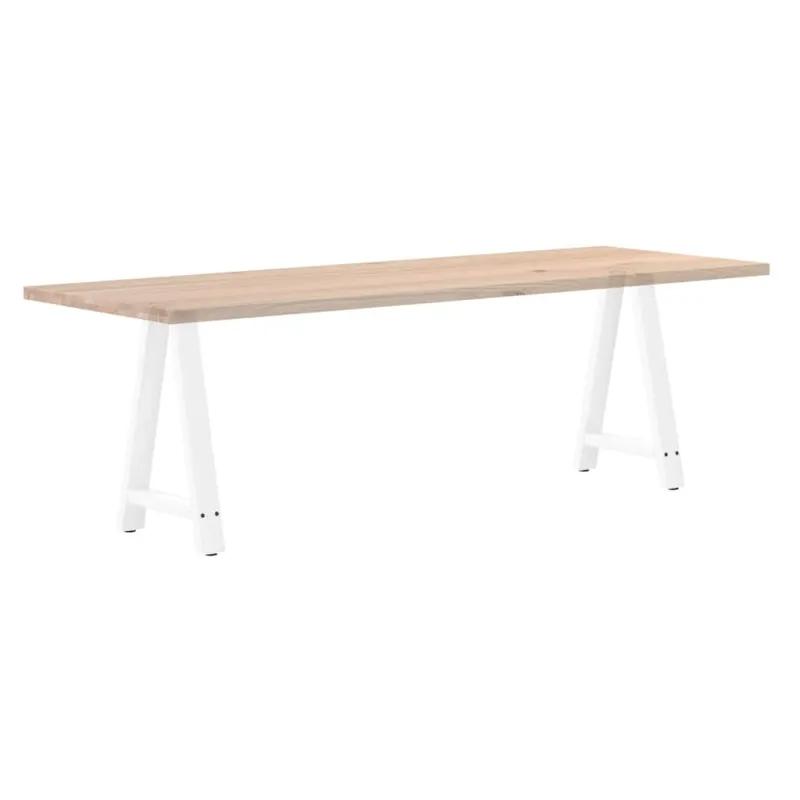 Valgomojo stalo kojelės, 2 vnt., baltos, 60x(72-73) cm, plienas, A formos