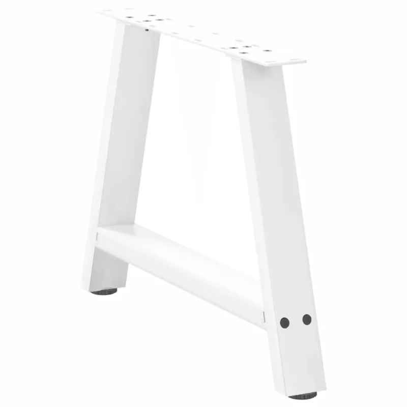 Kavos staliuko kojelės, A formos, 2 vnt., baltos, 60x(42-43) cm, plienas