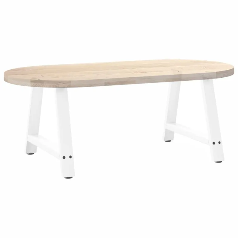 Kavos staliuko kojelės, A formos, 2 vnt., baltos, 60x(42-43) cm, plienas