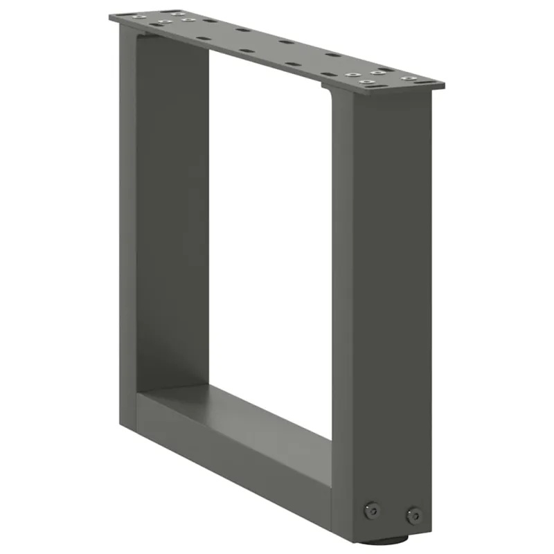 Kavos staliuko kojelės, 2 vnt., antracito spalvos, 40x(30-31) cm, plienas, U formos