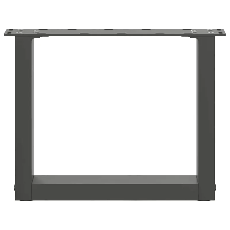Kavos staliuko kojelės, 2 vnt., antracito spalvos, 40x(30-31) cm, plienas, U formos
