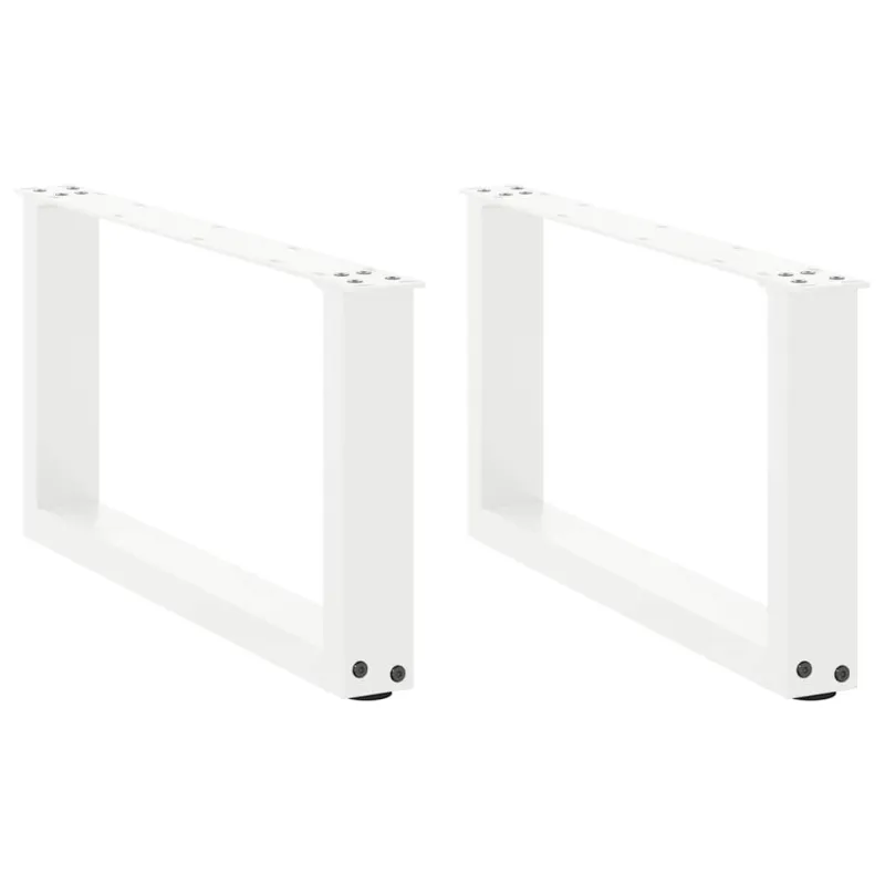 Kavos staliuko kojelės, 2 vnt., baltos, 60x(30-31) cm, plienas, U formos