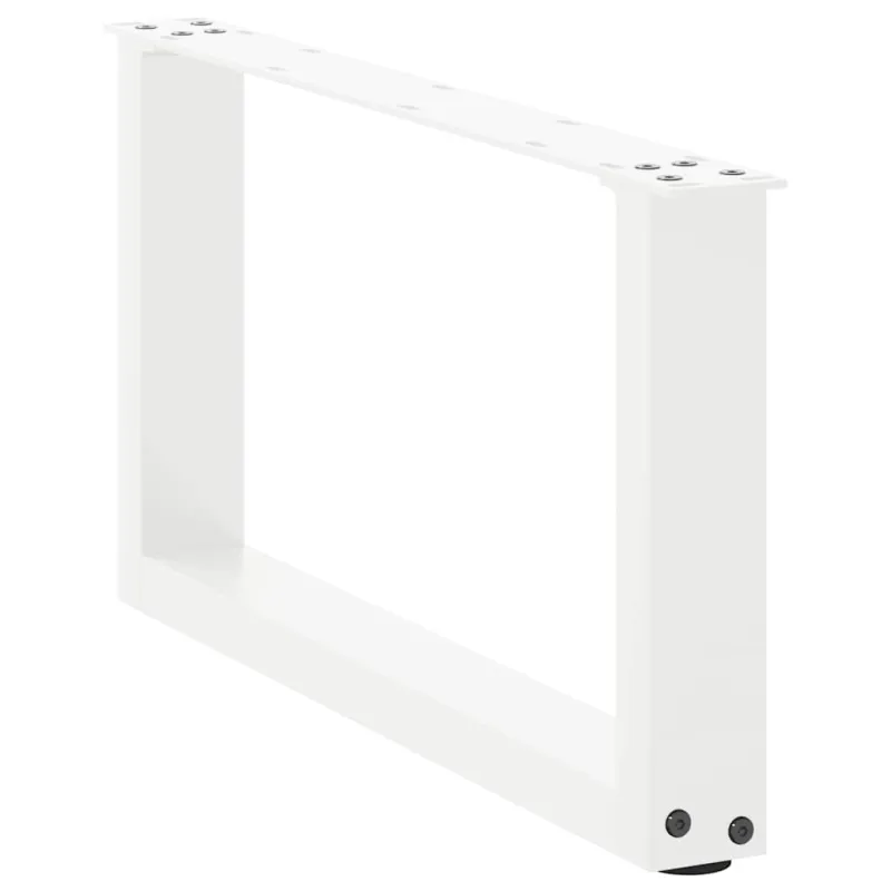 Kavos staliuko kojelės, 2 vnt., baltos, 60x(30-31) cm, plienas, U formos