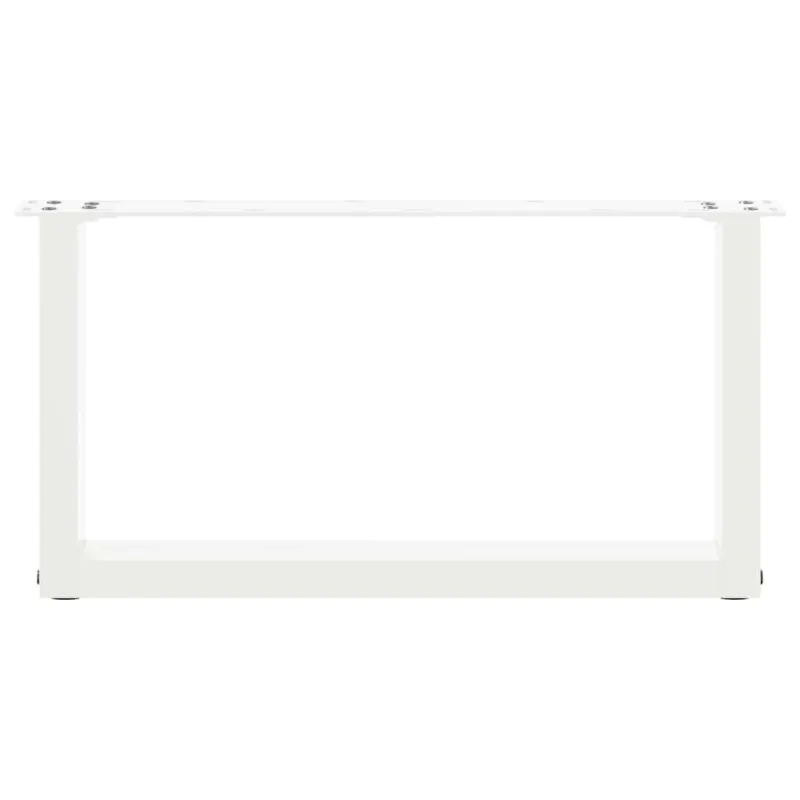 Kavos staliuko kojelės, 2 vnt., baltos, 60x(30-31) cm, plienas, U formos