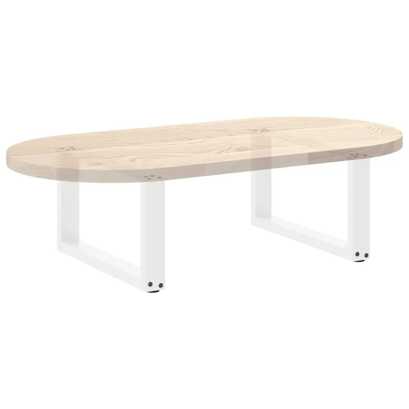 Kavos staliuko kojelės, 2 vnt., baltos, 60x(30-31) cm, plienas, U formos