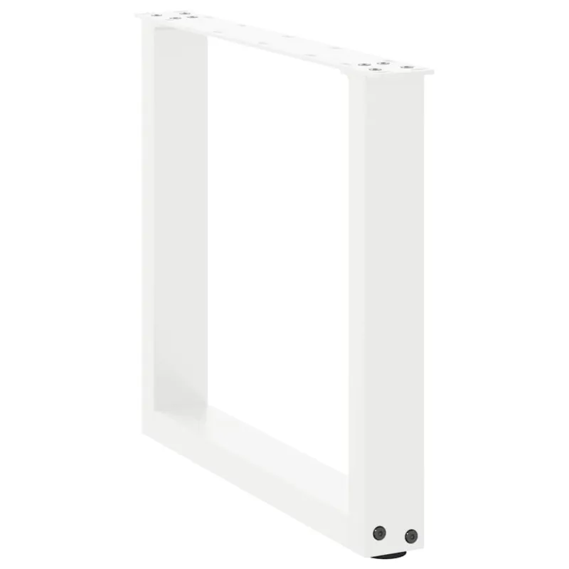 Kavos staliuko kojelės, 2 vnt., baltos, 50x(42-43) cm, plienas, U formos