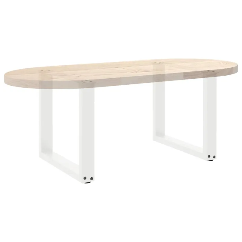 Kavos staliuko kojelės, 2 vnt., baltos, 50x(42-43) cm, plienas, U formos