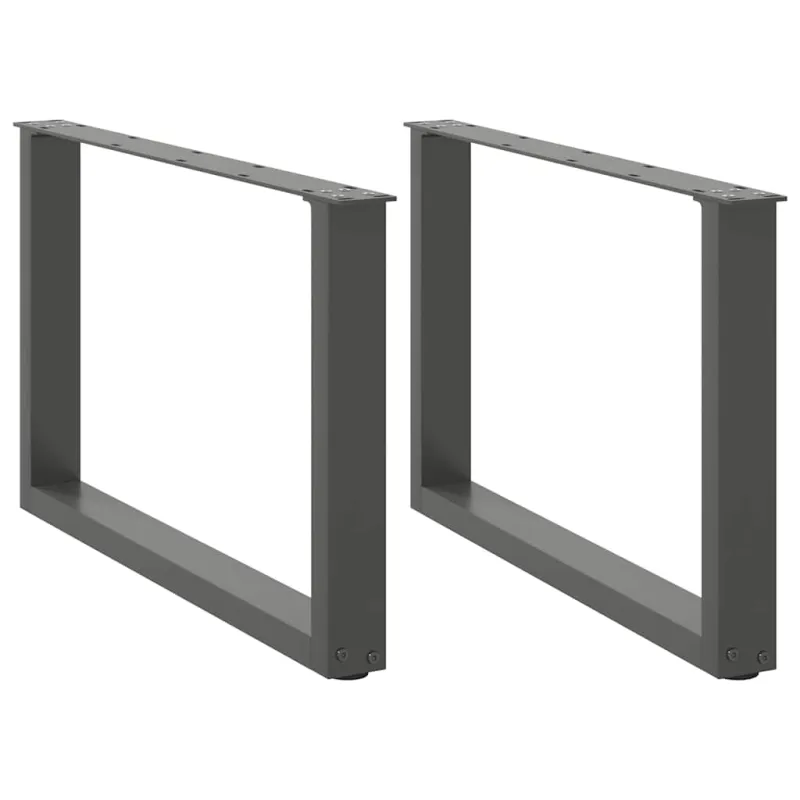 Kavos staliuko kojelės, 2 vnt., antracito spalvos, 60x(42-43) cm, plienas