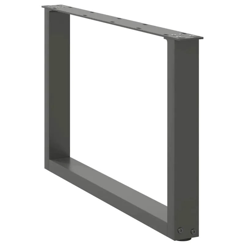 Kavos staliuko kojelės, 2 vnt., antracito spalvos, 60x(42-43) cm, plienas