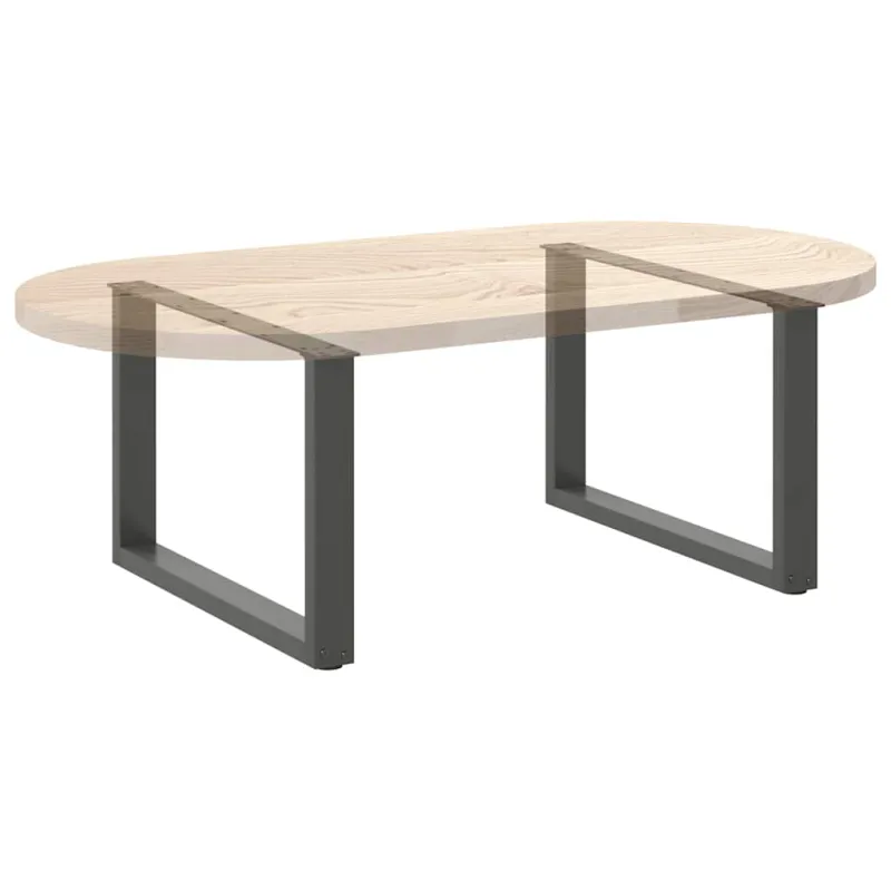 Kavos staliuko kojelės, 2 vnt., antracito spalvos, 60x(42-43) cm, plienas