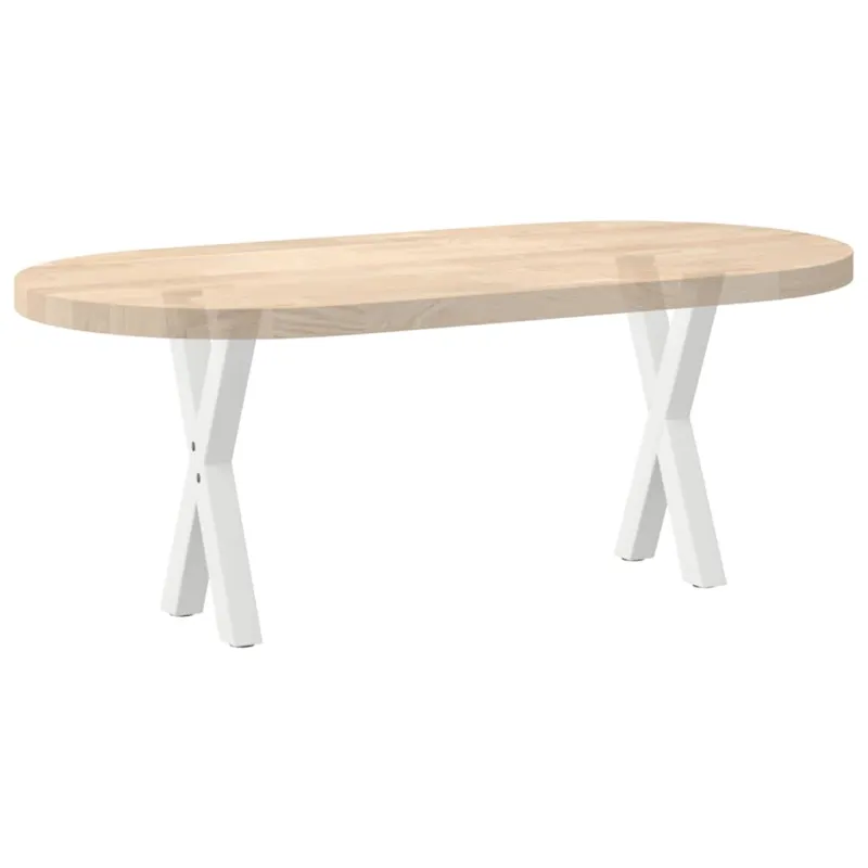 Kavos staliuko kojelės, X formos, 2 vnt., baltos, 28x(42-43) cm, plienas