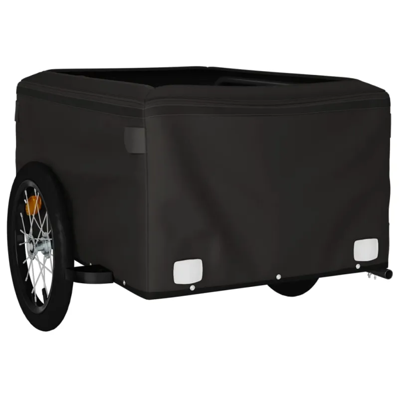 Dviračio priekaba, juodos ir raudonos spalvos, 45kg, geležis