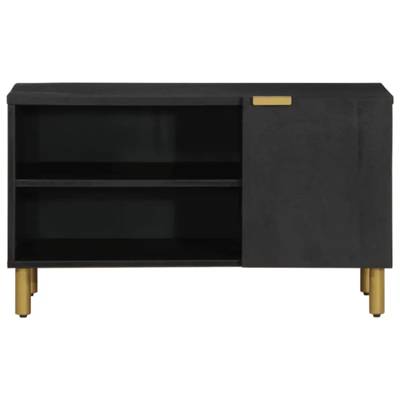 televizoriaus spintelė Juoda 80x33x46 cm Engineered Wood