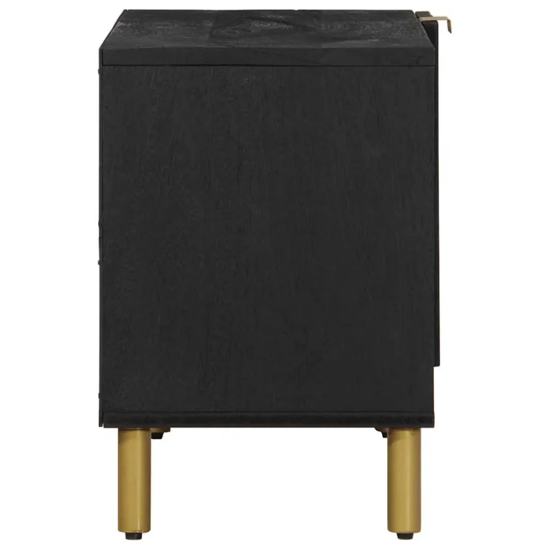 televizoriaus spintelė Juoda 80x33x46 cm Engineered Wood