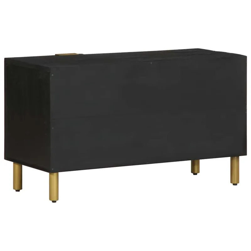 televizoriaus spintelė Juoda 80x33x46 cm Engineered Wood