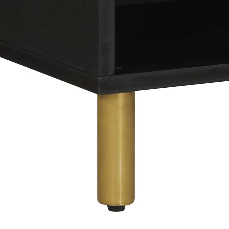 televizoriaus spintelė Juoda 80x33x46 cm Engineered Wood