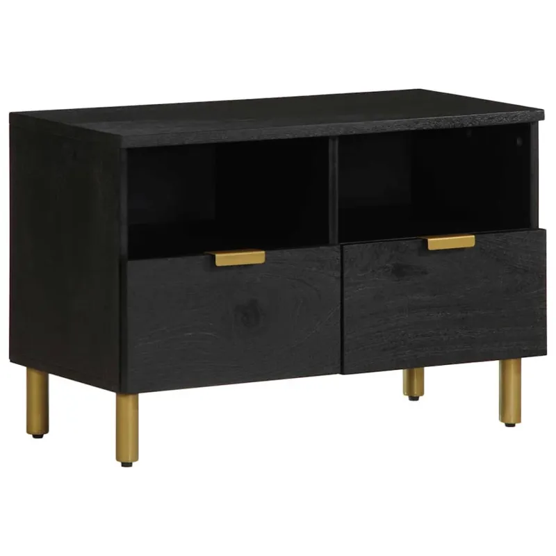 televizoriaus spintelė Juoda 70x33x46 cm Engineered Wood