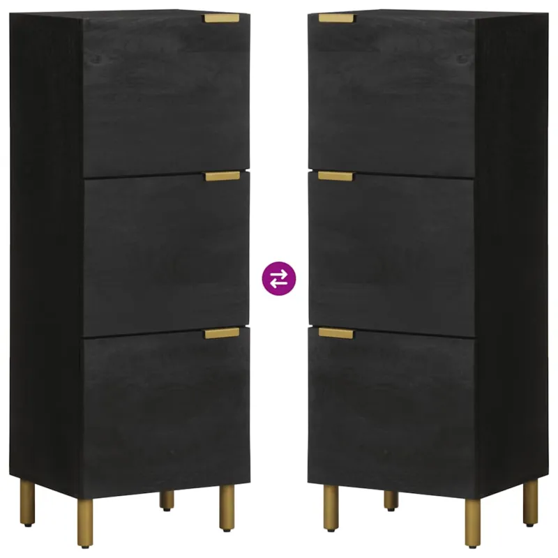 Highboard Black 40x33x110 cm Engineered Wood