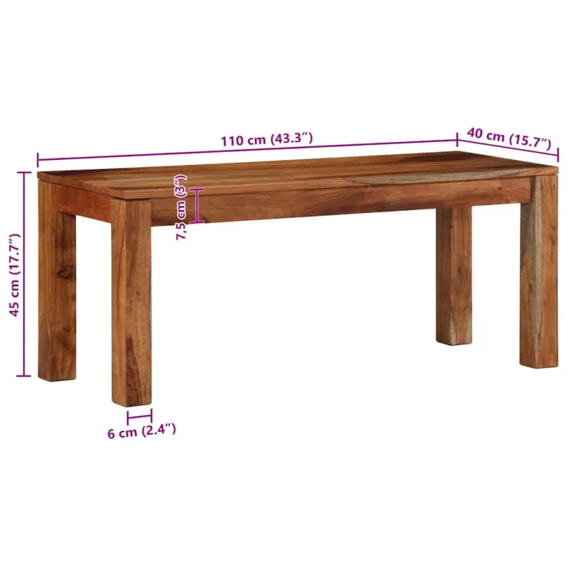 Suoliukas 110 cm Akacijos masyvo