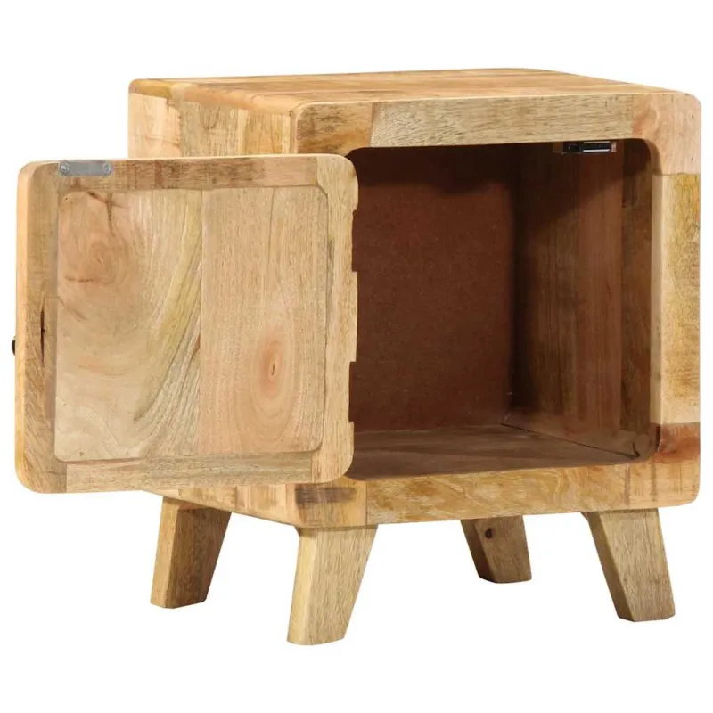 naktinė spintelė 2 vnt 40x32x46 cm medžio masyvo grubus mango