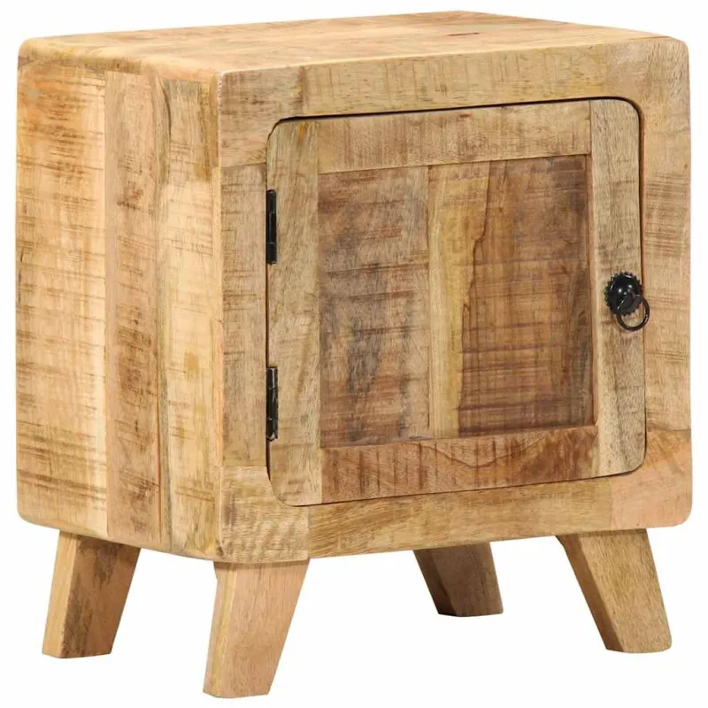 naktinė spintelė 2 vnt 40x32x46 cm medžio masyvo grubus mango