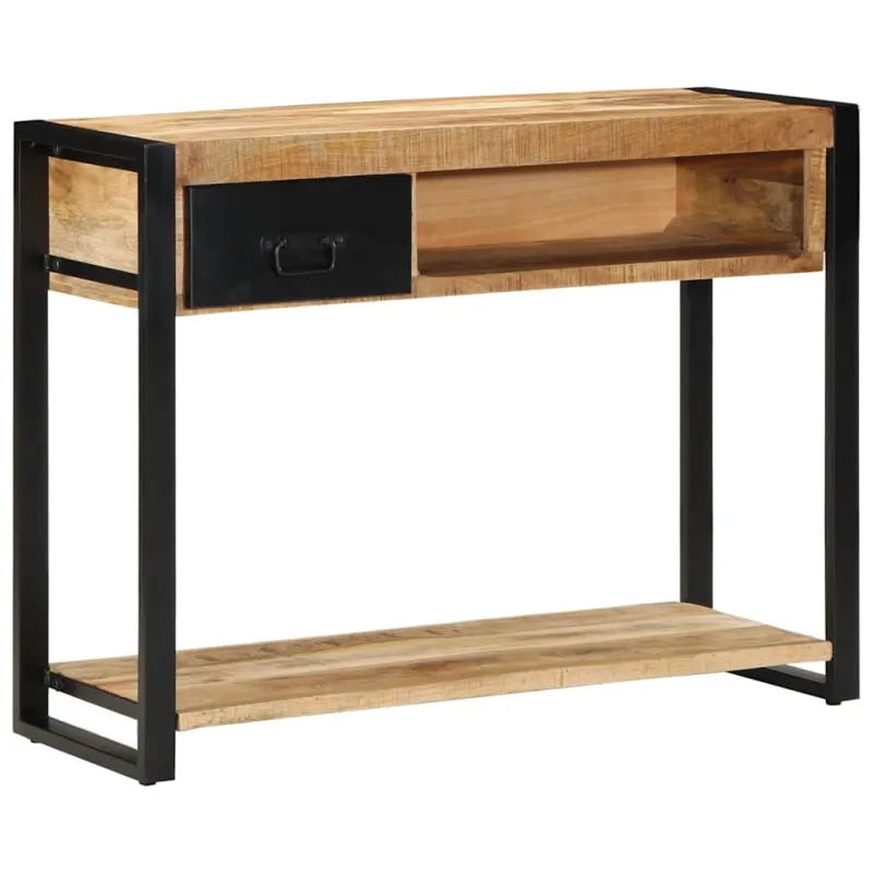 konsolinis stalas 100x35x75 cm Tvirtas neapdorotas medis Mango