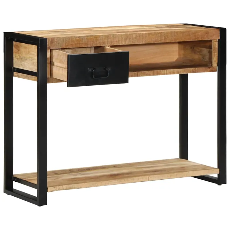 konsolinis stalas 100x35x75 cm Tvirtas neapdorotas medis Mango