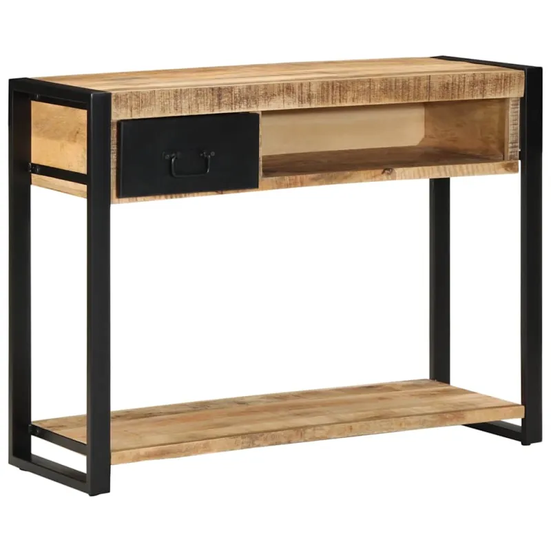 konsolinis stalas 100x35x75 cm Tvirtas neapdorotas medis Mango