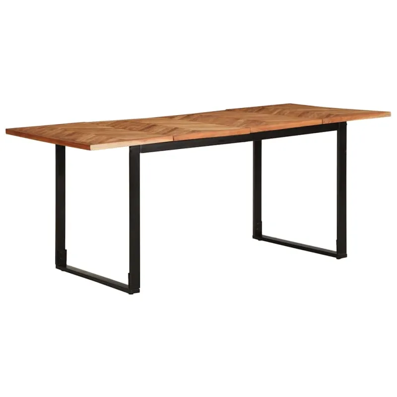 Valgomojo stalas, 180x90x75 cm, akacijos medienos masyvas