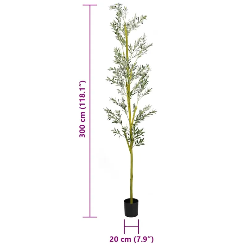 Dirbtinis alyvmedis, žalios spalvos, 300cm, 1000 lapų