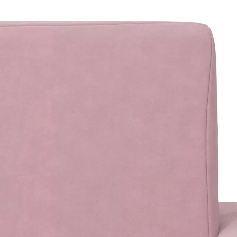 Vaikiška sofa-lova, rožinės spalvos, minkštas pliušas