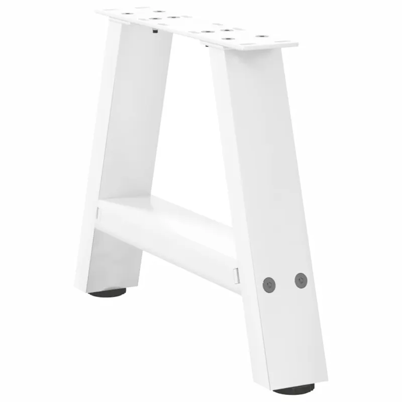 Kavos staliuko kojelės, 2 vnt., baltos, 30x(30-31) cm, plienas, A formos