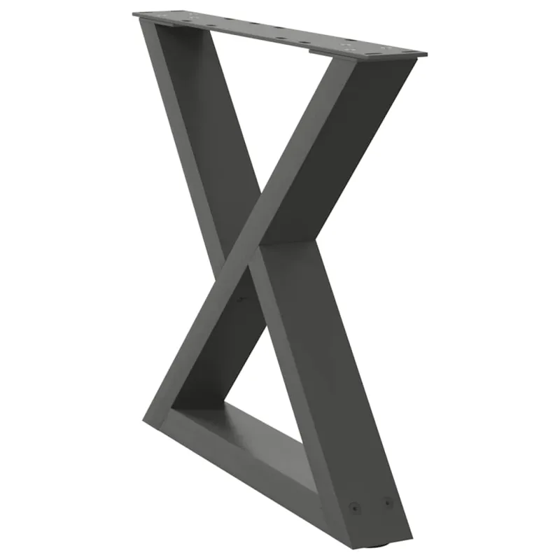 Kavos staliuko kojos, 2 vnt., antracito spalvos, 60x(42-43,3) cm, plienas
