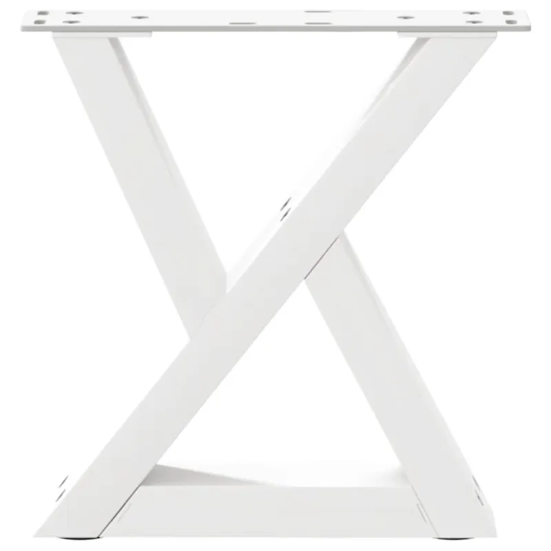 Kavos staliuko kojelės, 2 vnt., baltos, 40x(30-31,3) cm, plienas