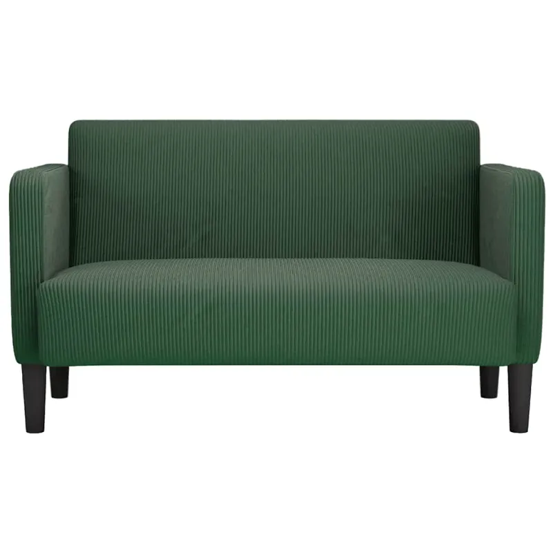 Loveseat sofa, tamsiai žalia, 109cm, velvetinis audinys