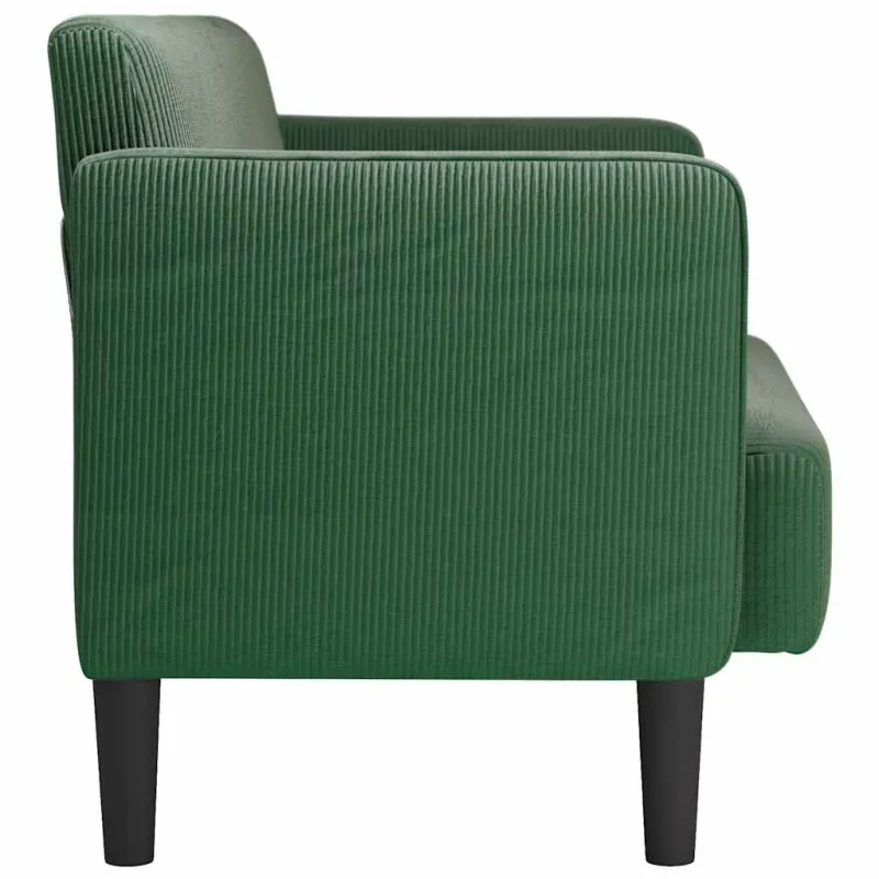 Loveseat sofa, tamsiai žalia, 109cm, velvetinis audinys