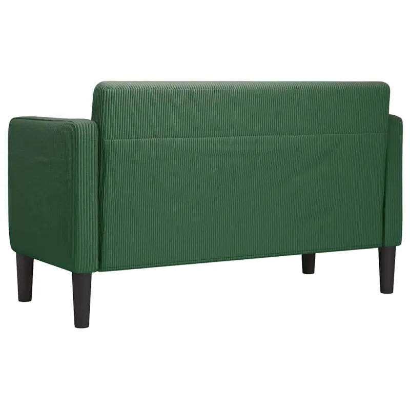 Loveseat sofa, tamsiai žalia, 109cm, velvetinis audinys